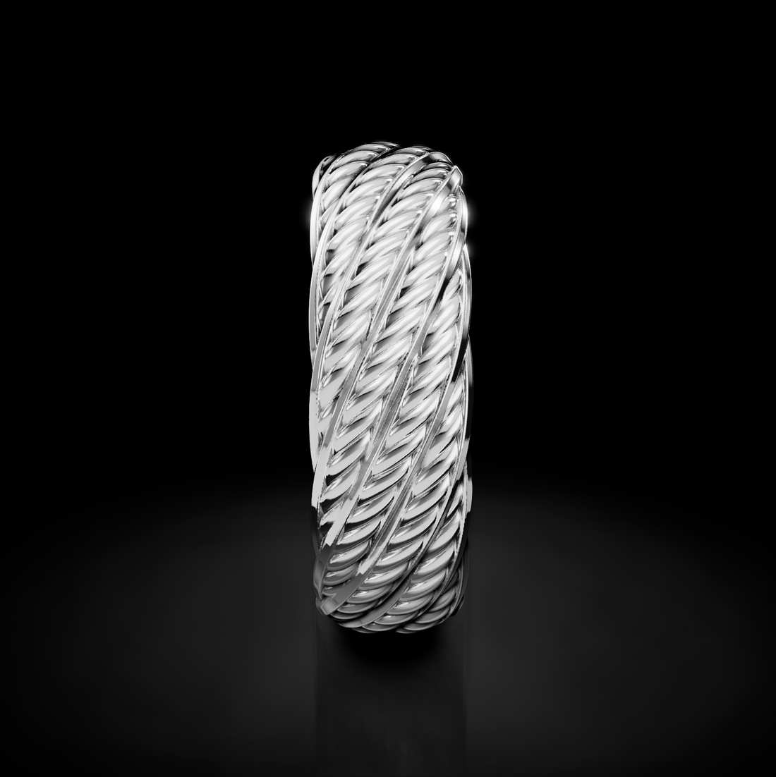 Eternal Bonds: Twisted Ropes Wedding Bands for Men - Classic Symbol of Love