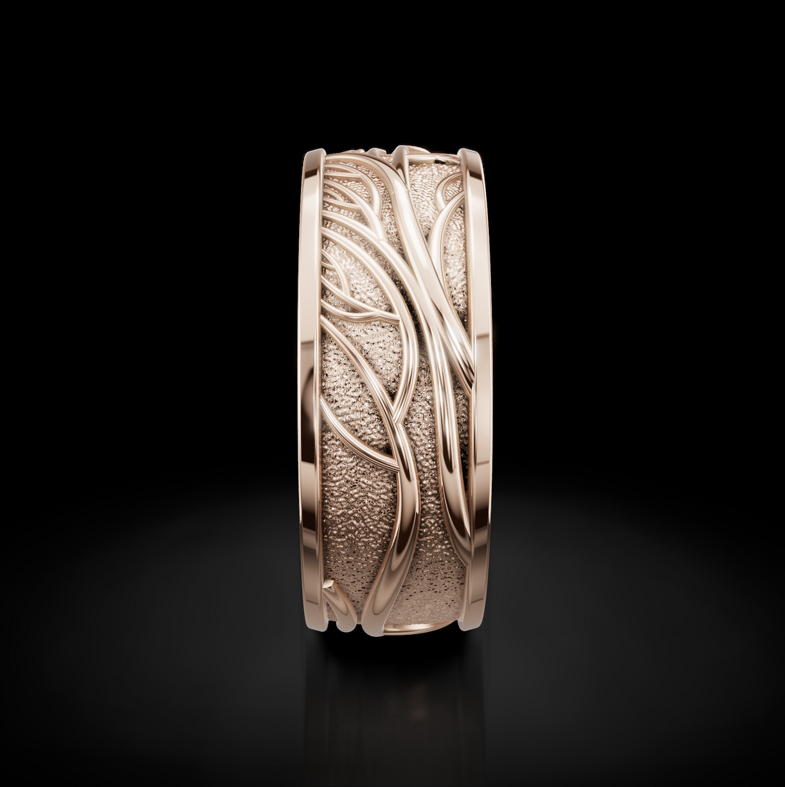 Luxurious Gold Tree Branch Wedding Ring: A Unique Love Statement