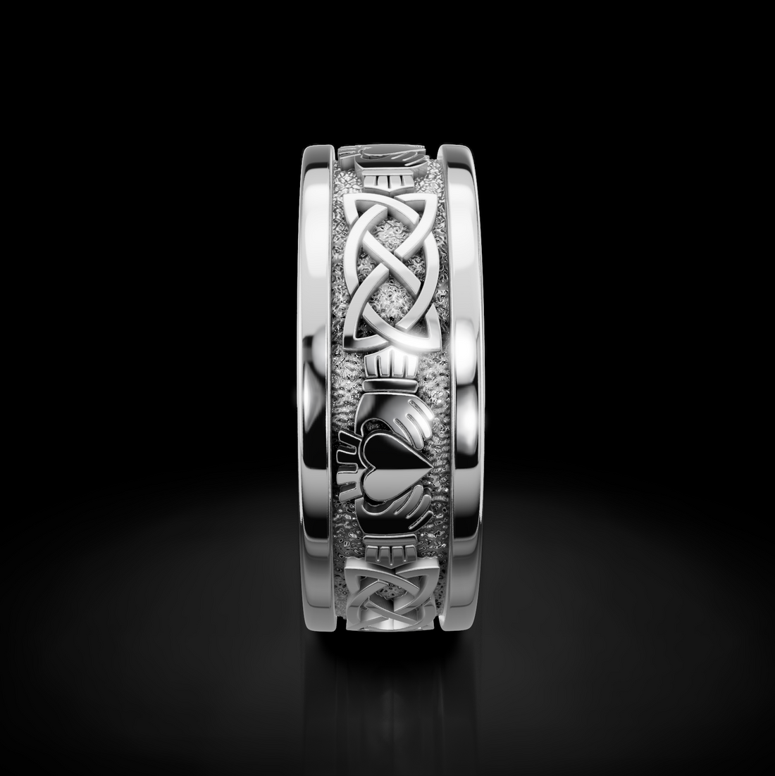 Celtic Irish Claddagh Men's Wedding Ring: Timeless Symbol of Love