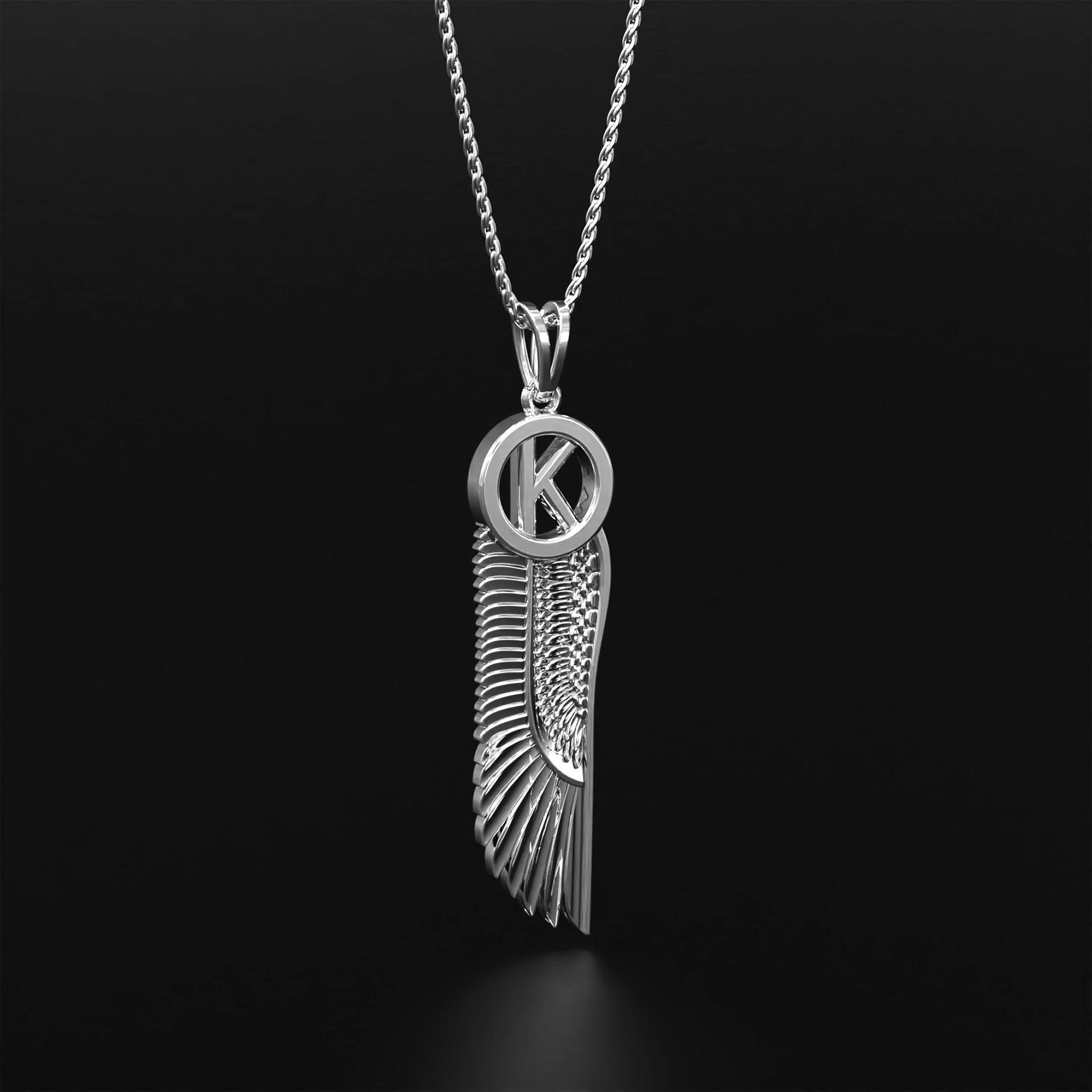 Custom Initial Necklace in Gold, Platinum, and Silver: Cherish Family