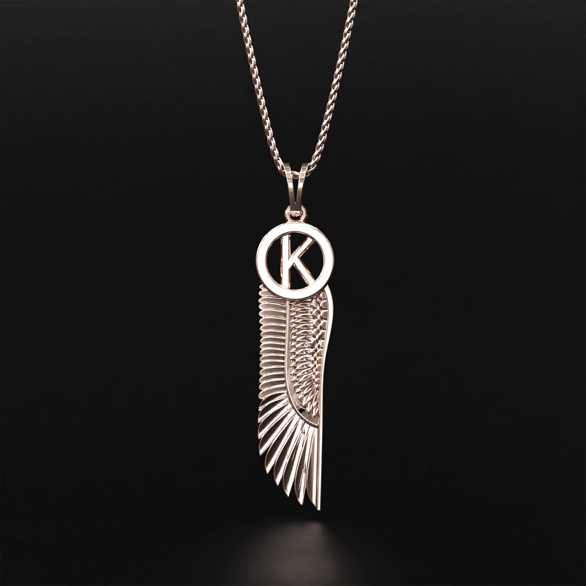 Custom Initial Necklace in Gold, Platinum, and Silver: Cherish Family