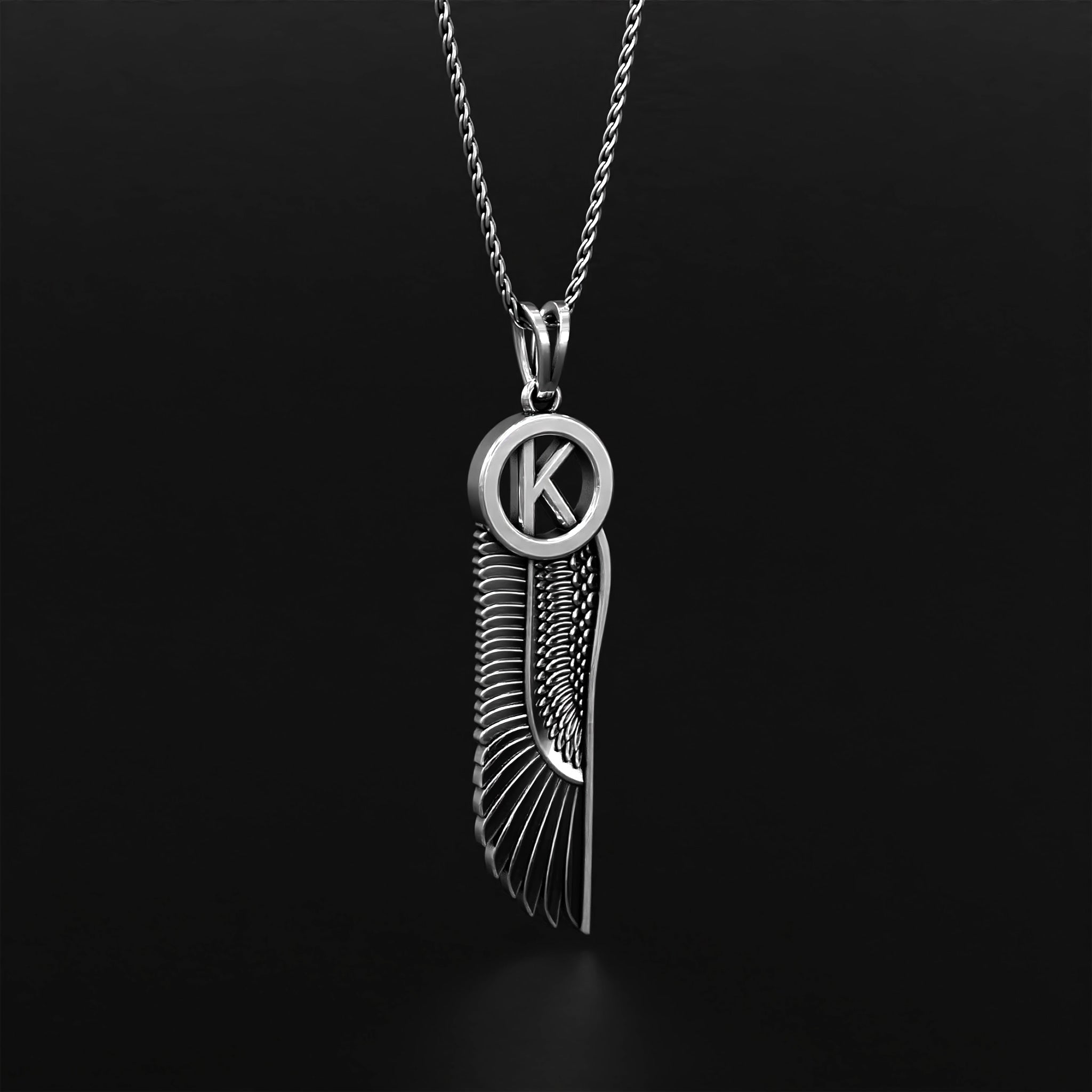 Custom Initial Necklace in Gold, Platinum, and Silver: Cherish Family