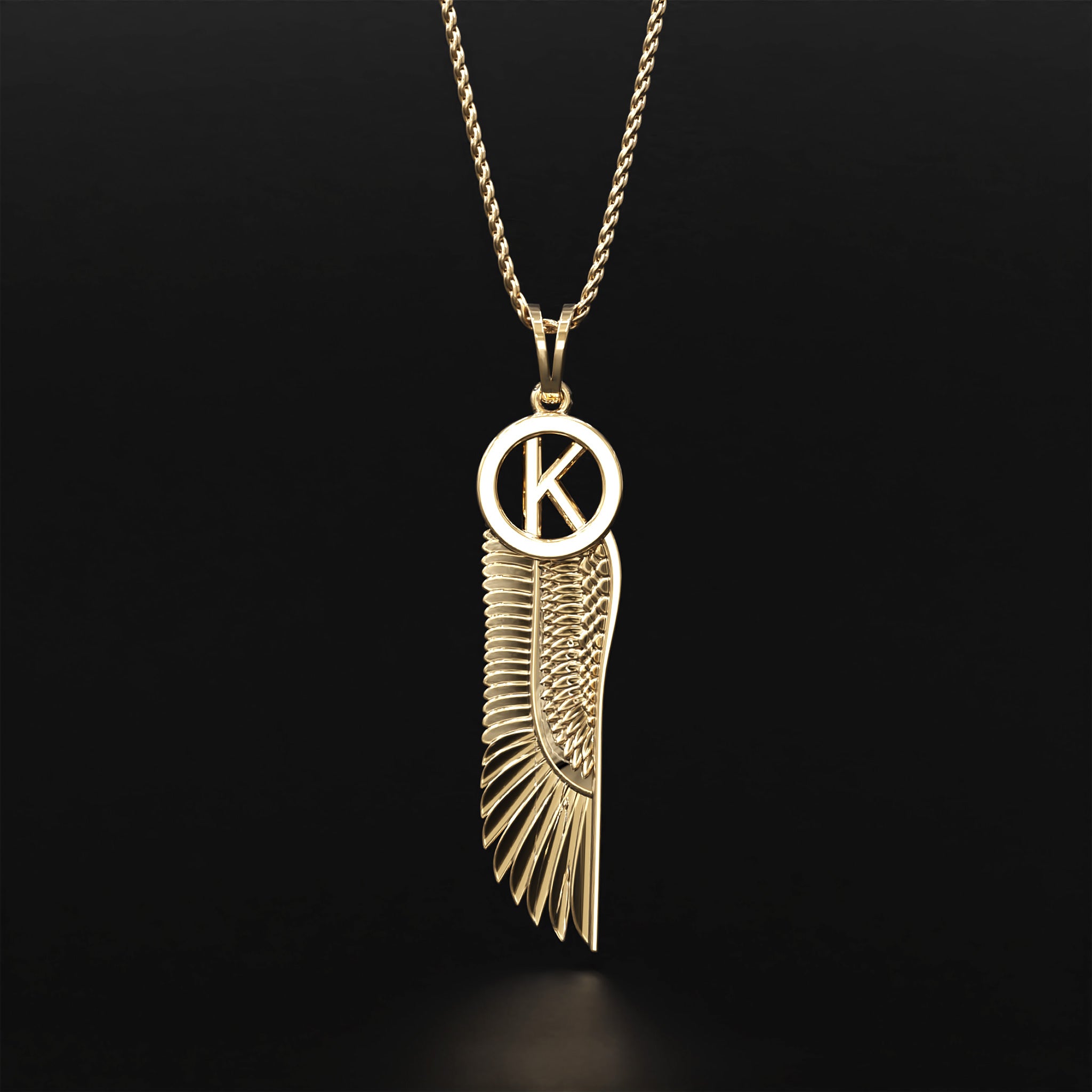 Custom Initial Necklace in Gold, Platinum, and Silver: Cherish Family