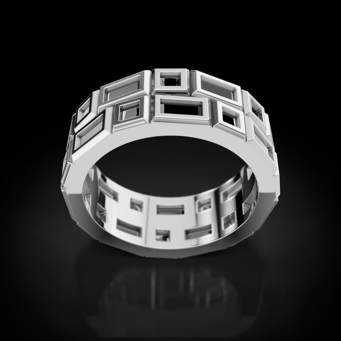 Royal Radiance: Prince Diamond Cut Wedding Bands for Men - Majestic Brilliance