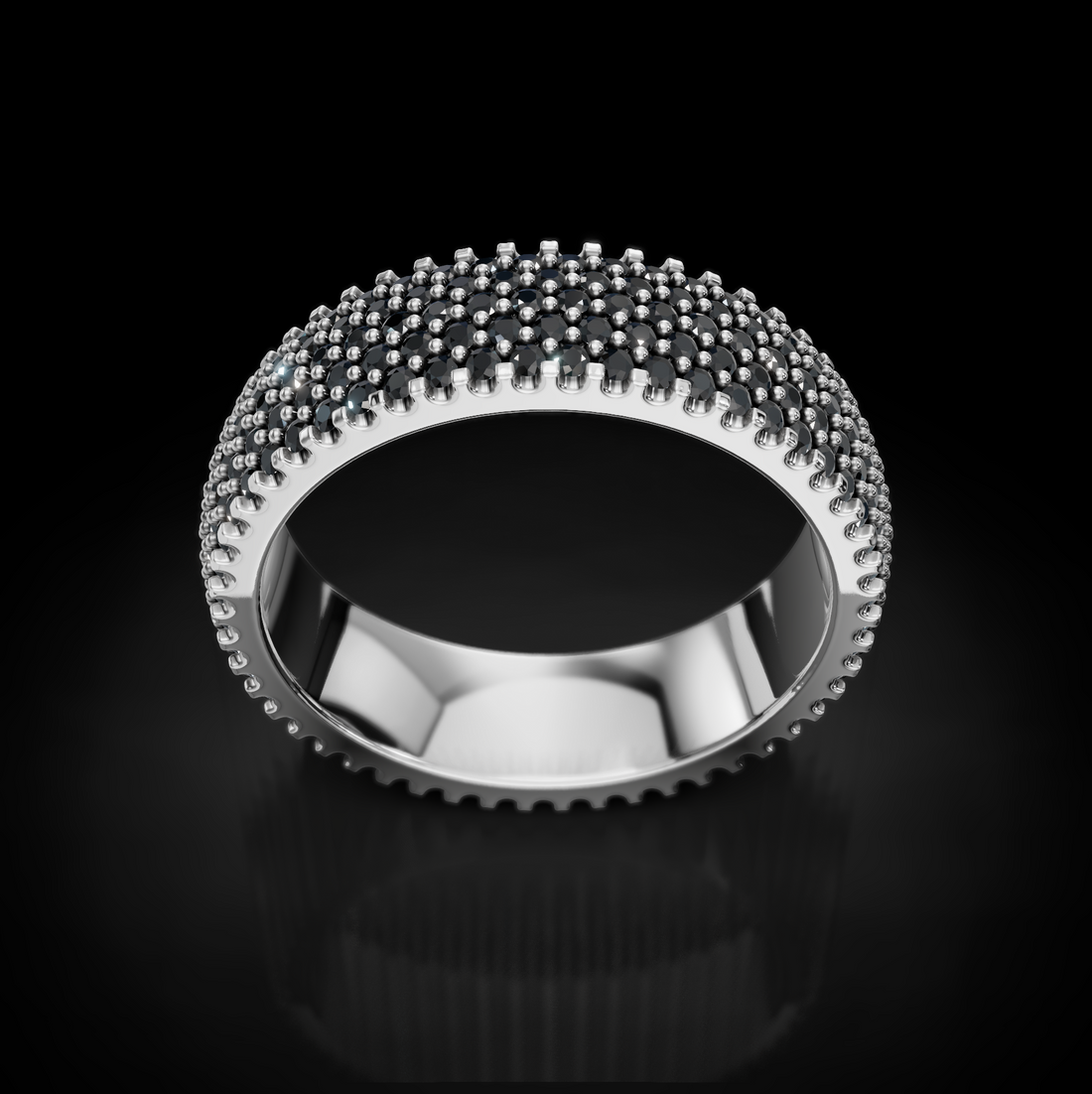 Dazzling Brilliance: Full Pave Diamond Wedding Bands - Ultimate Elegance