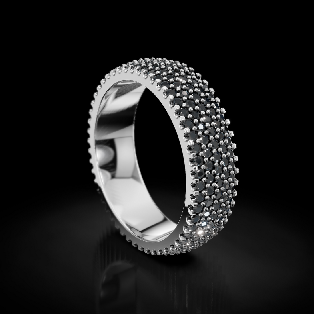 Dazzling Brilliance: Full Pave Diamond Wedding Bands - Ultimate Elegance