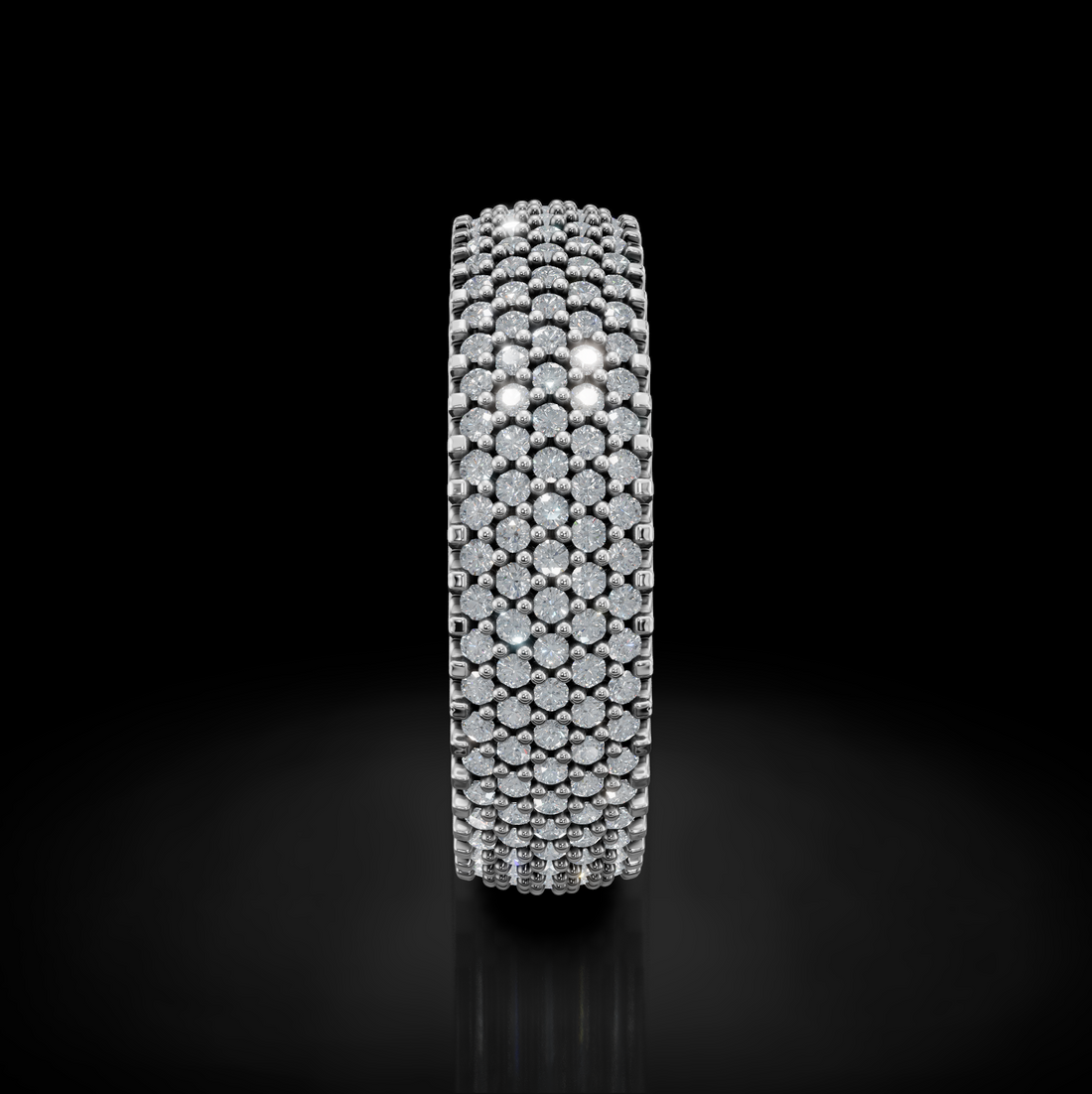 Dazzling Brilliance: Full Pave Diamond Wedding Bands - Ultimate Elegance