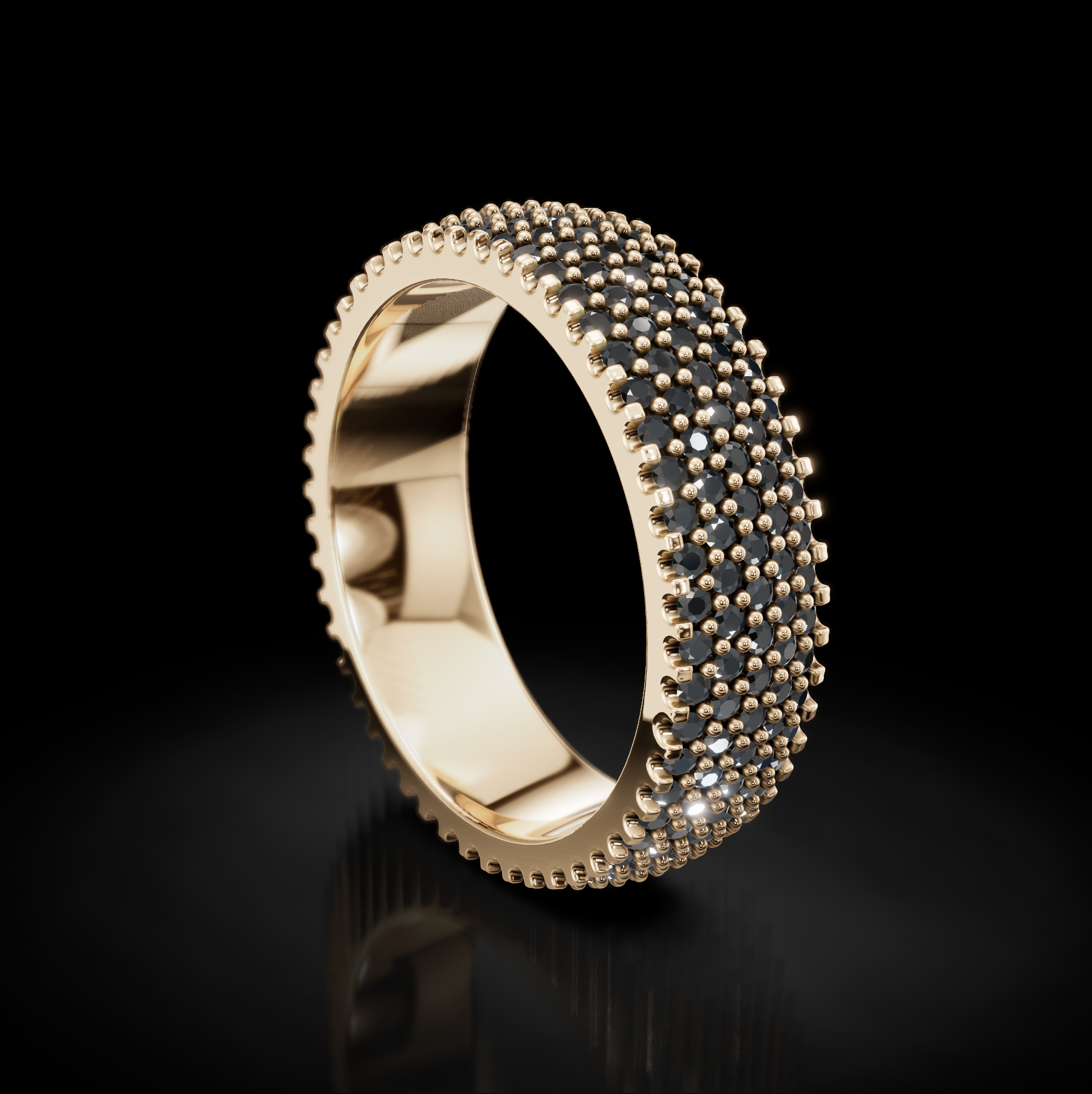 Dazzling Brilliance: Full Pave Diamond Wedding Bands - Ultimate Elegance