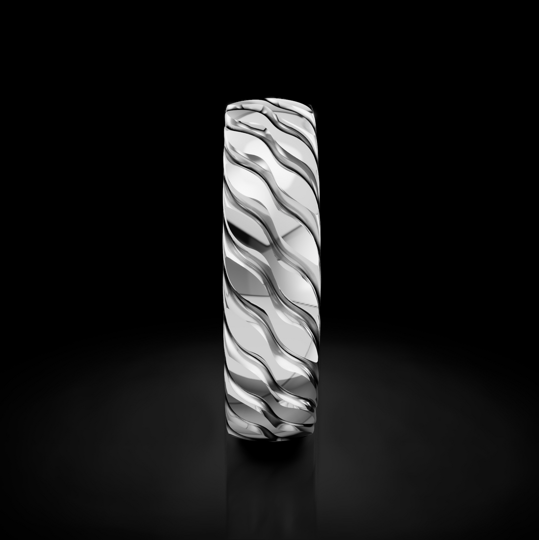 Elevate Your Style: Men's Modern Rope Wedding Rings - Trendsetting Design