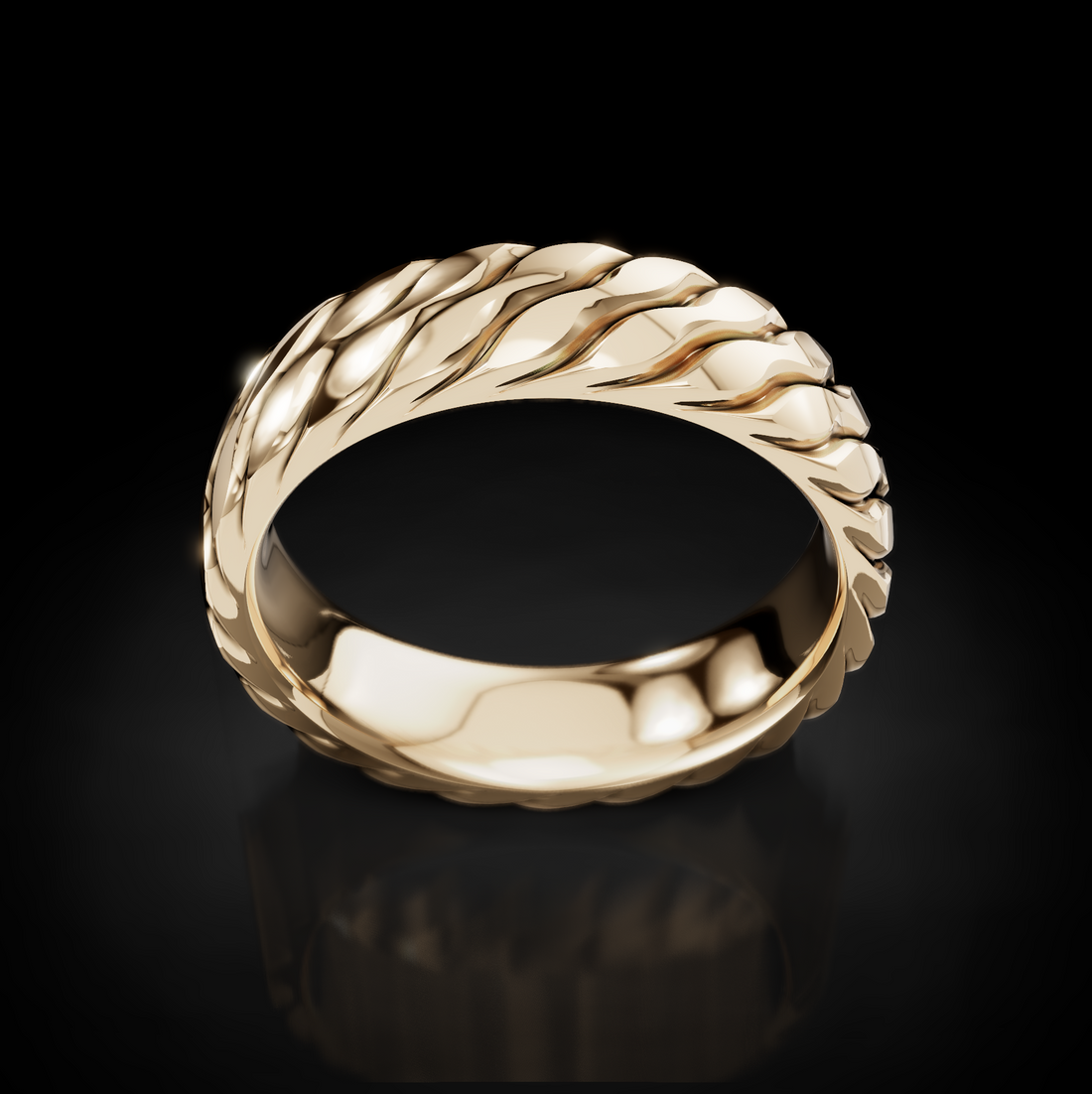 Elevate Your Style: Men's Modern Rope Wedding Rings - Trendsetting Design