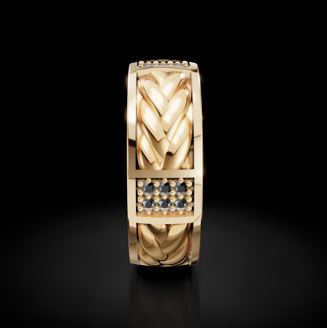 Redefine Luxury: Men's Diamond Rope Wedding Rings - Timeless Craftsmanship