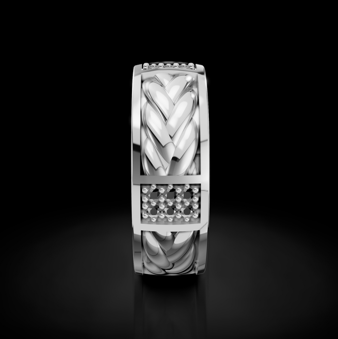 Redefine Luxury: Men's Diamond Rope Wedding Rings - Timeless Craftsmanship