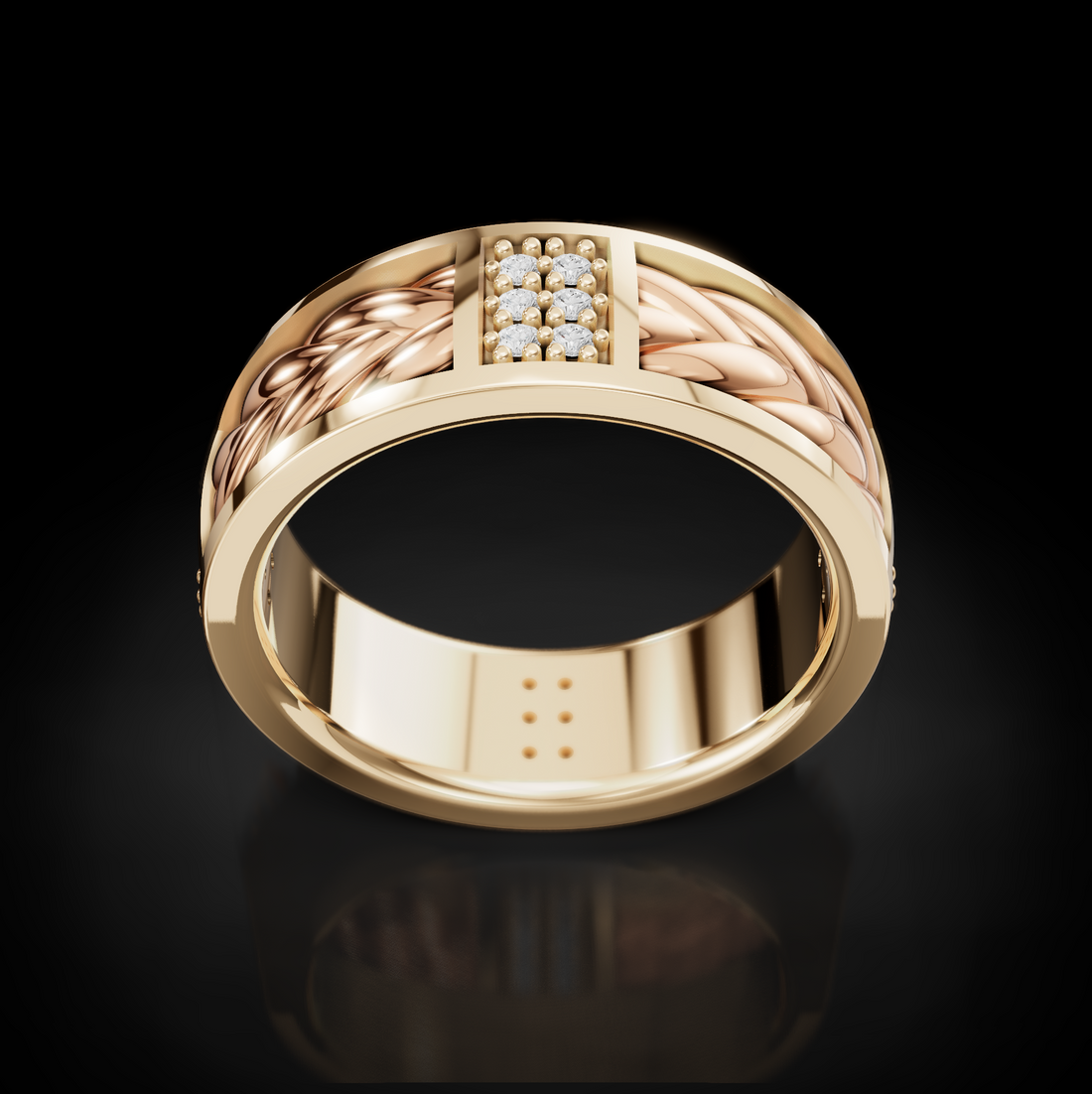 Redefine Luxury: Men's Diamond Rope Wedding Rings - Timeless Craftsmanship