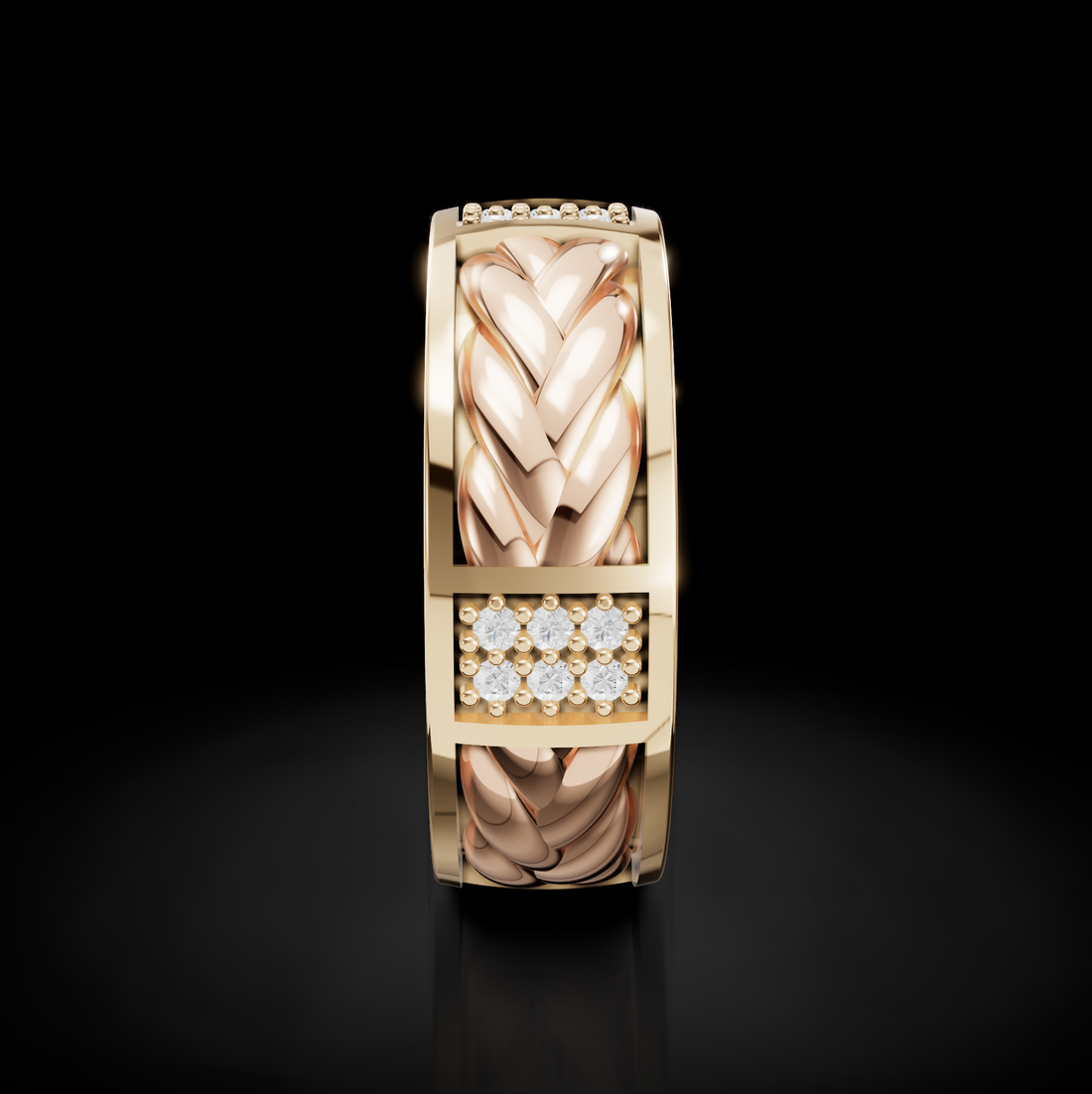 Redefine Luxury: Men's Diamond Rope Wedding Rings - Timeless Craftsmanship