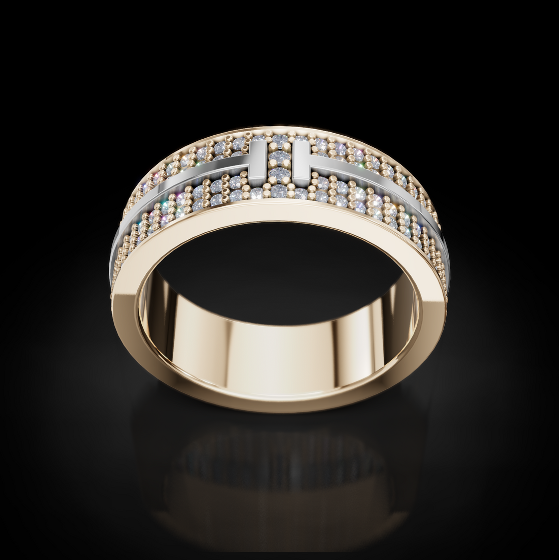 Radiant Sparkle: Full Pave Diamond Wedding Rings for Unforgettable Moments