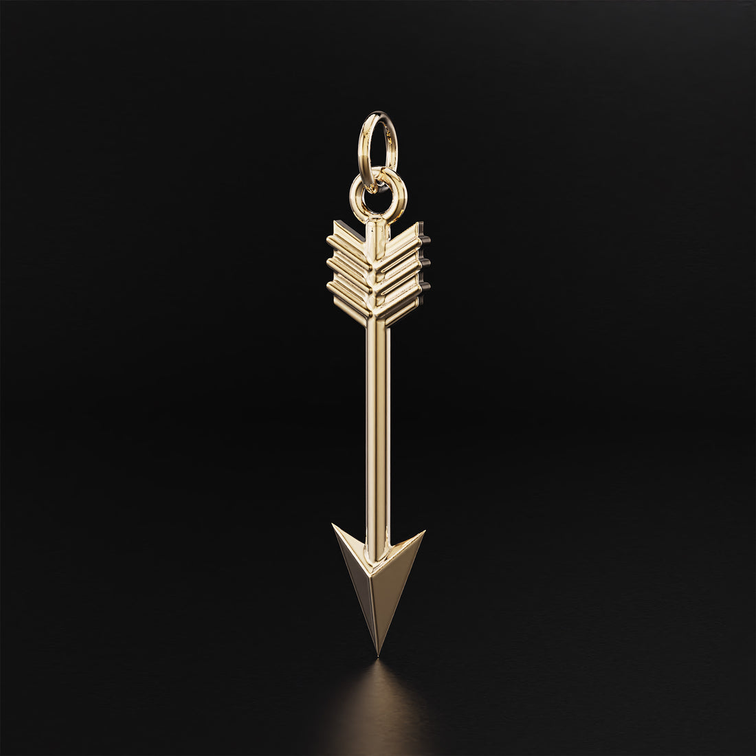 Arrow Necklace, Silver or Gold with High Polish Finish