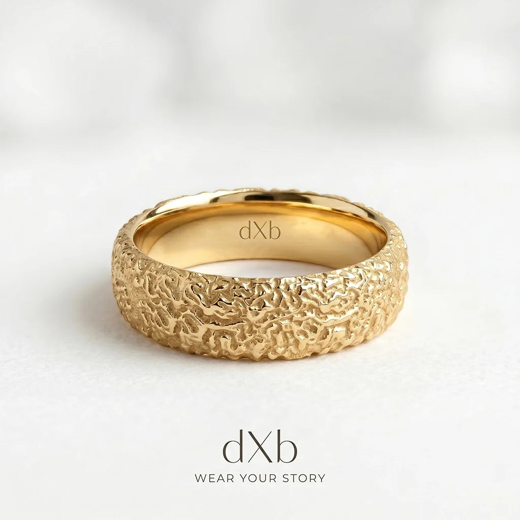 Artisan Molten Texture Band Ring