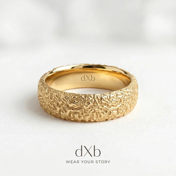 Artisan Molten Texture Band Ring