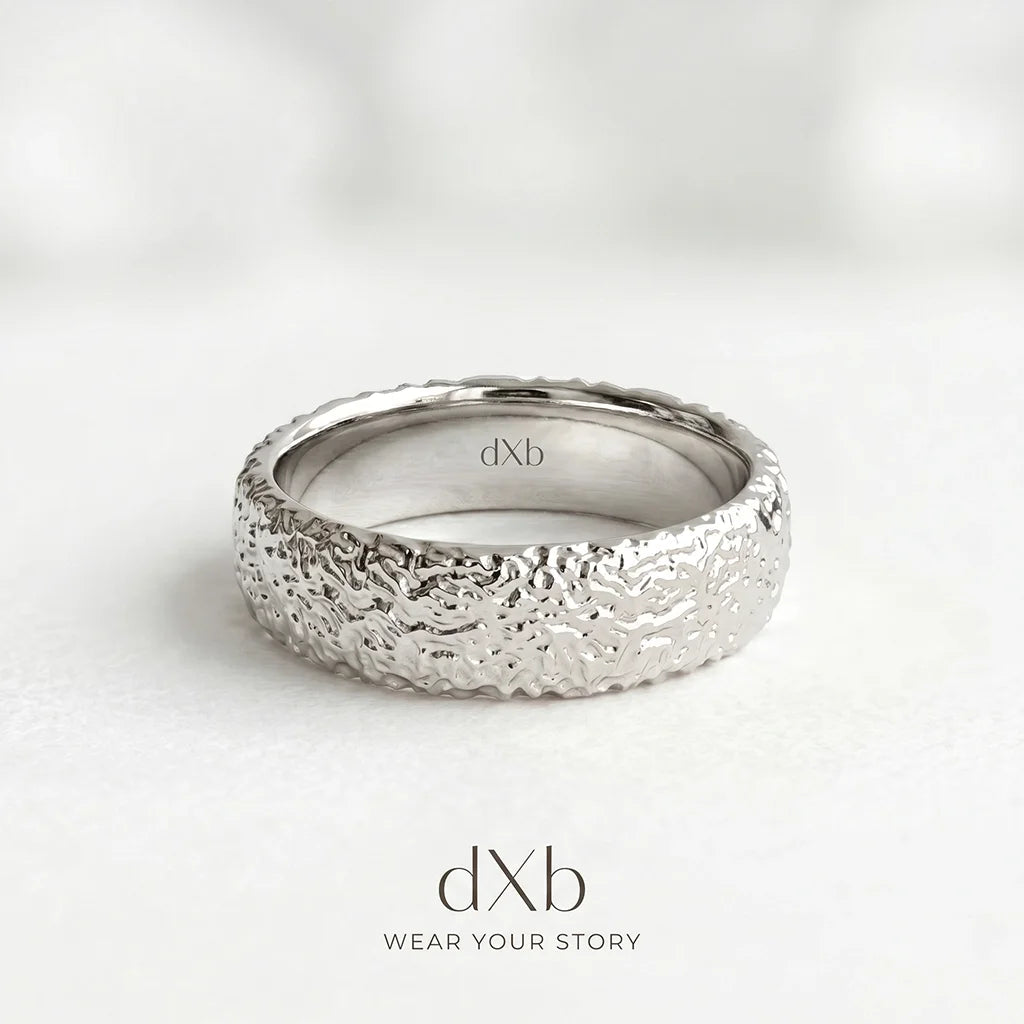 Artisan Molten Texture Band Ring
