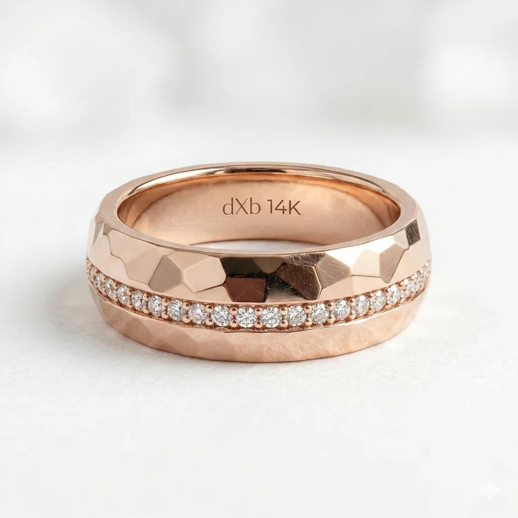 Aurelius Faceted Diamond Eternity Ring