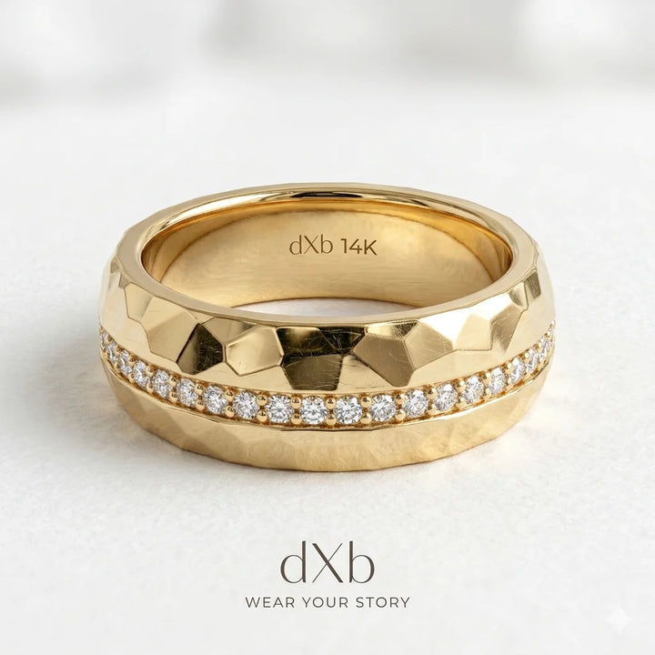 Aurelius Faceted Diamond Eternity Ring