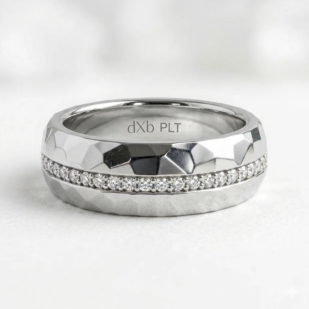 Aurelius Faceted Diamond Eternity Ring