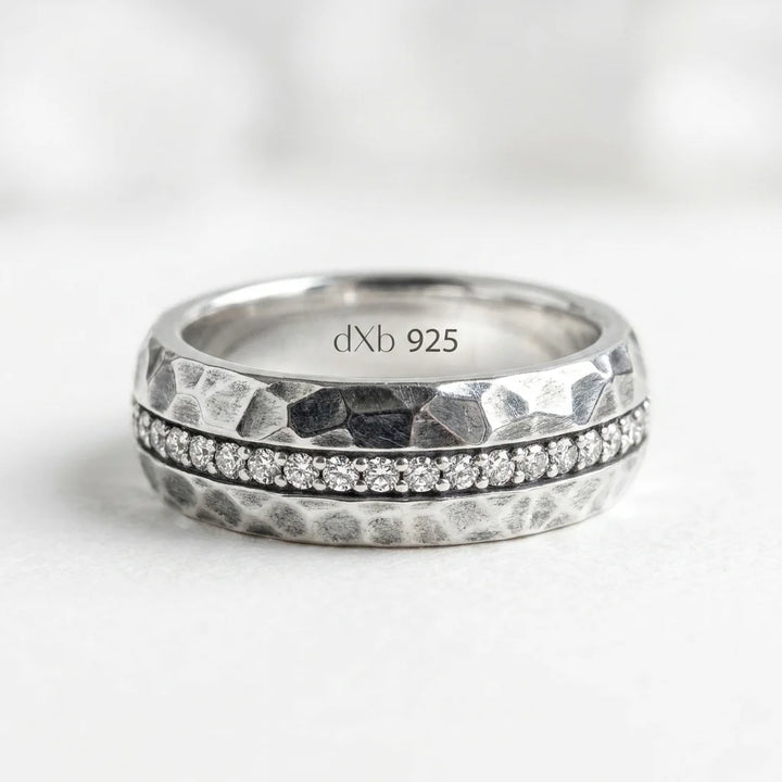Aurelius Faceted Diamond Eternity Ring