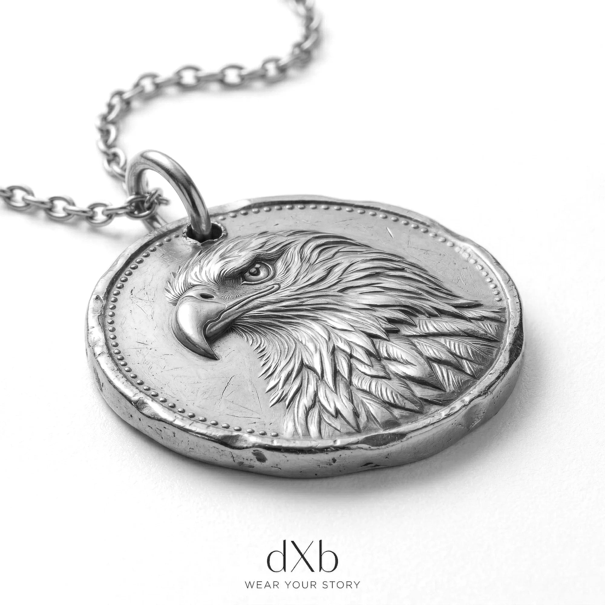 silver Eagle Medallion pendant