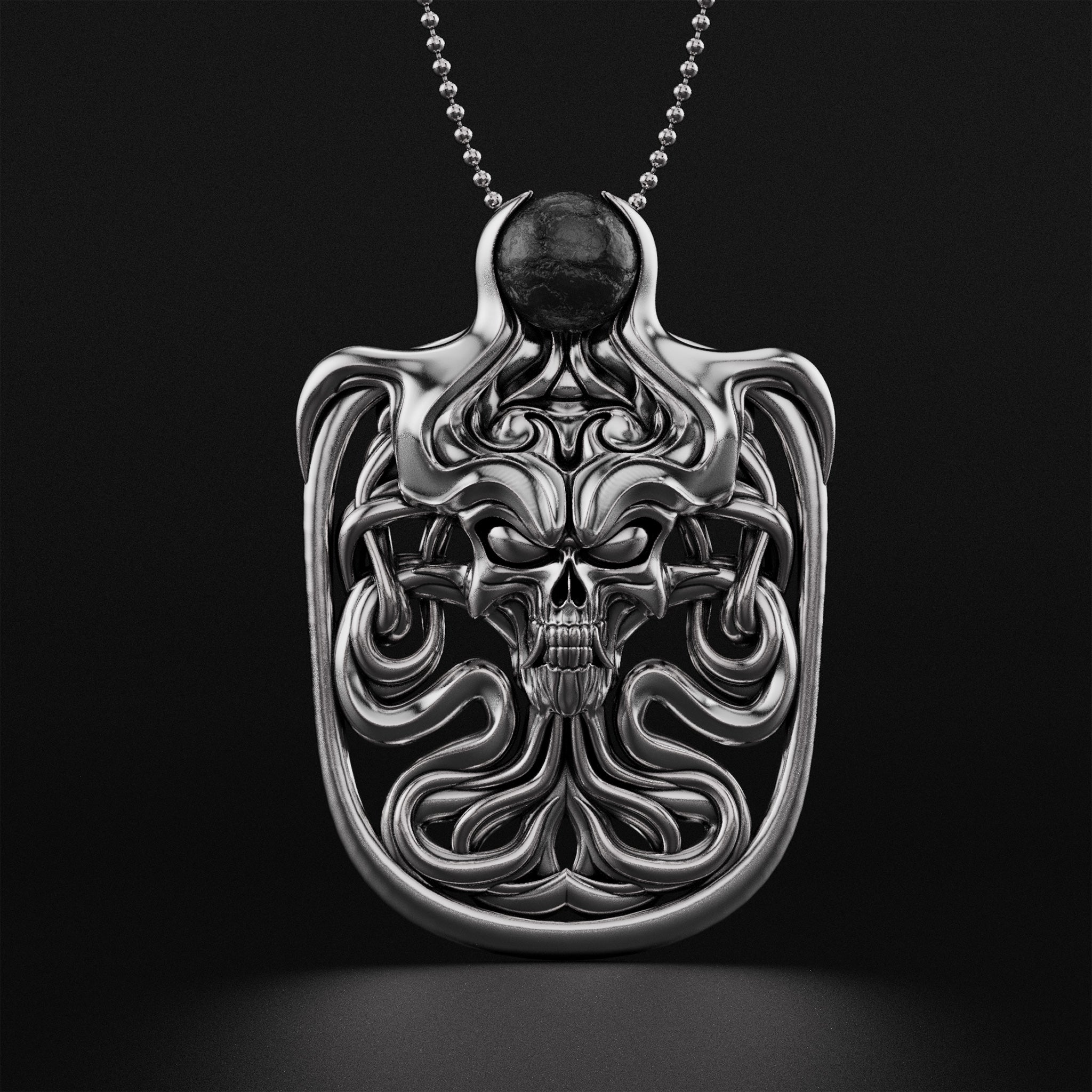 Gothic Skull Warrior Pendant