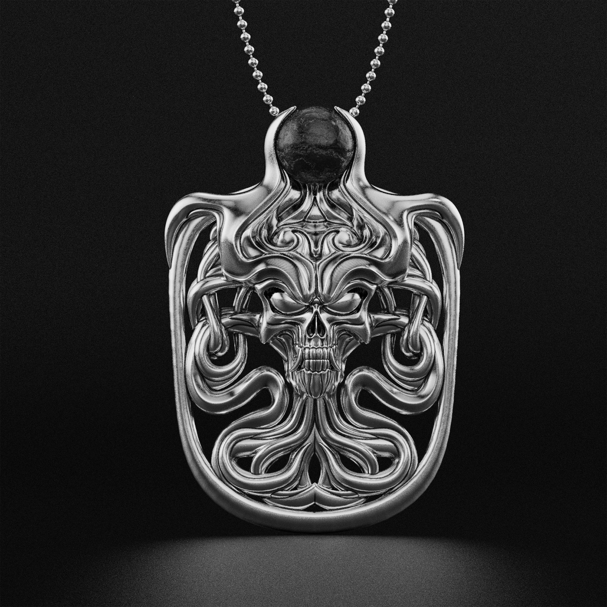 Gothic Skull Warrior Pendant