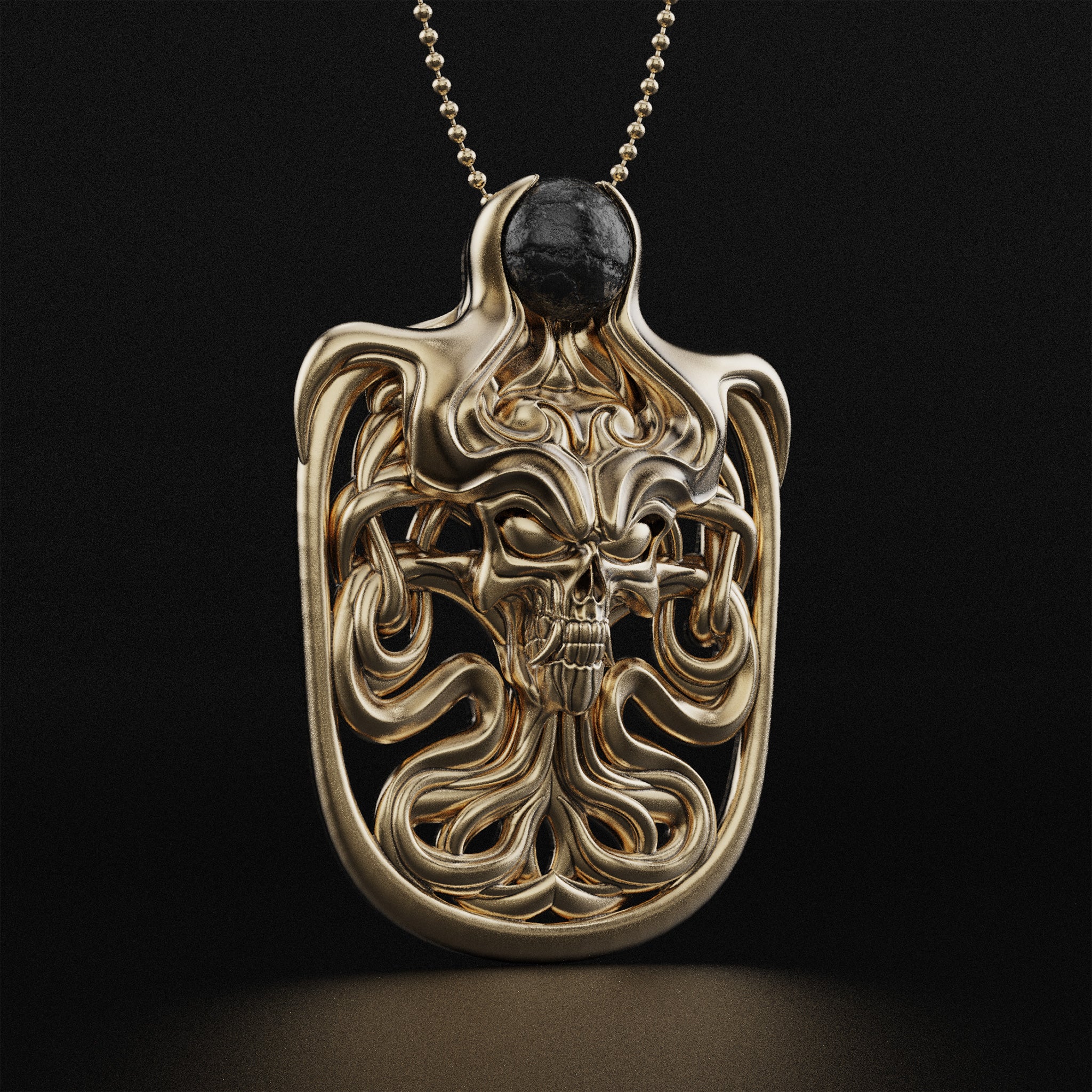 Gothic Skull Warrior Pendant