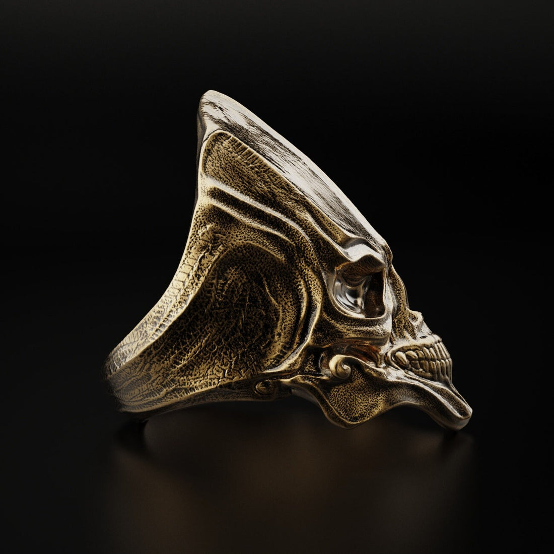 armageddon skull ring with an alien head design, photo 5