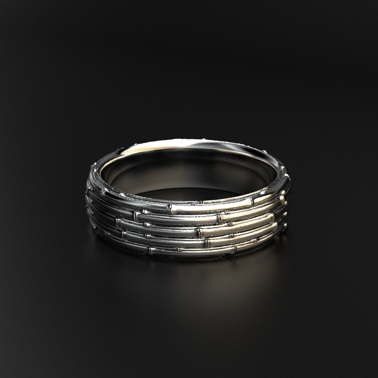 bamboo pattern wedding ring, photo 3