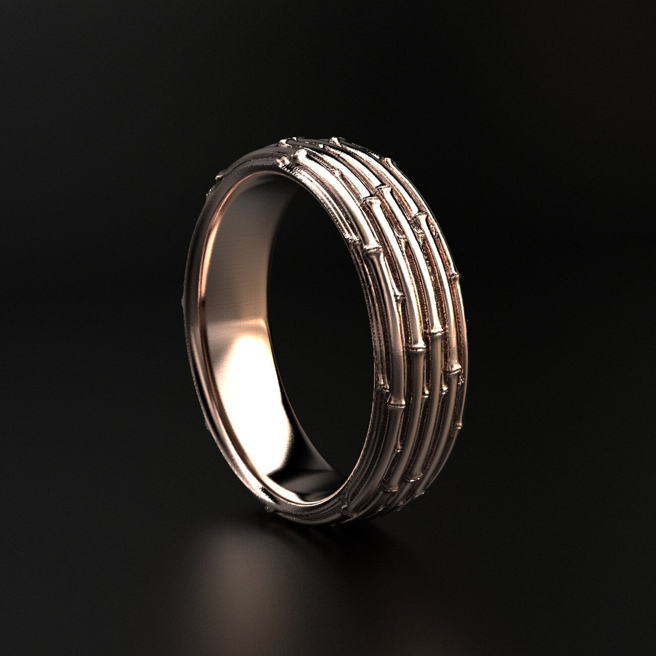 bamboo pattern wedding ring, photo 5