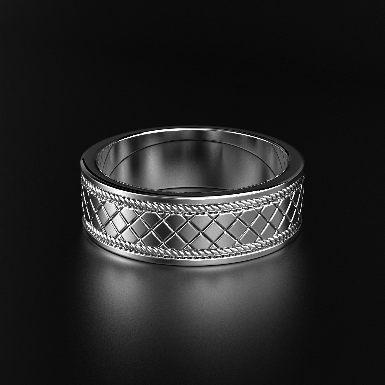 criss-cross wedding ring for men, photo 1