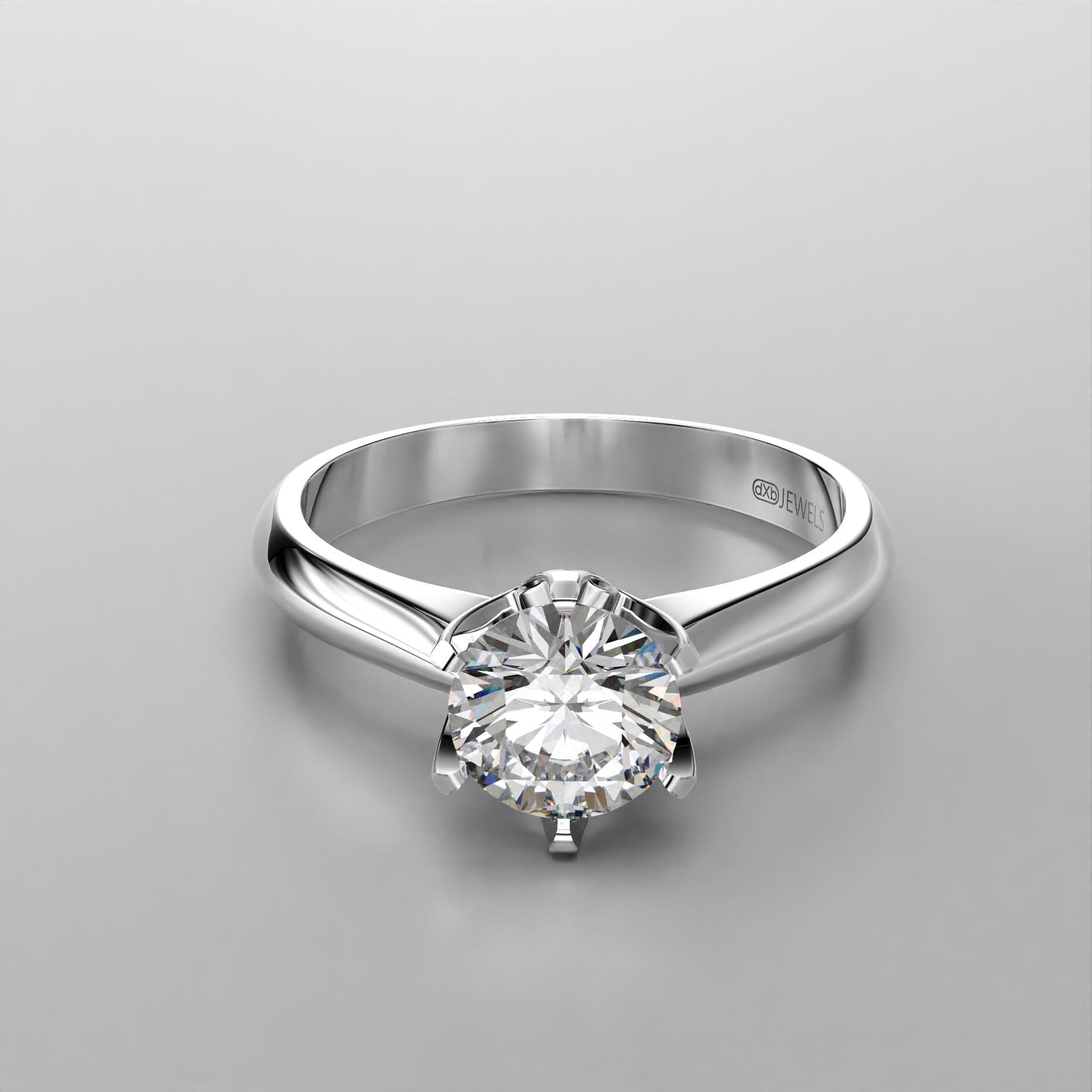 classic solitaire engagement ring with a brilliant stone, photo 2