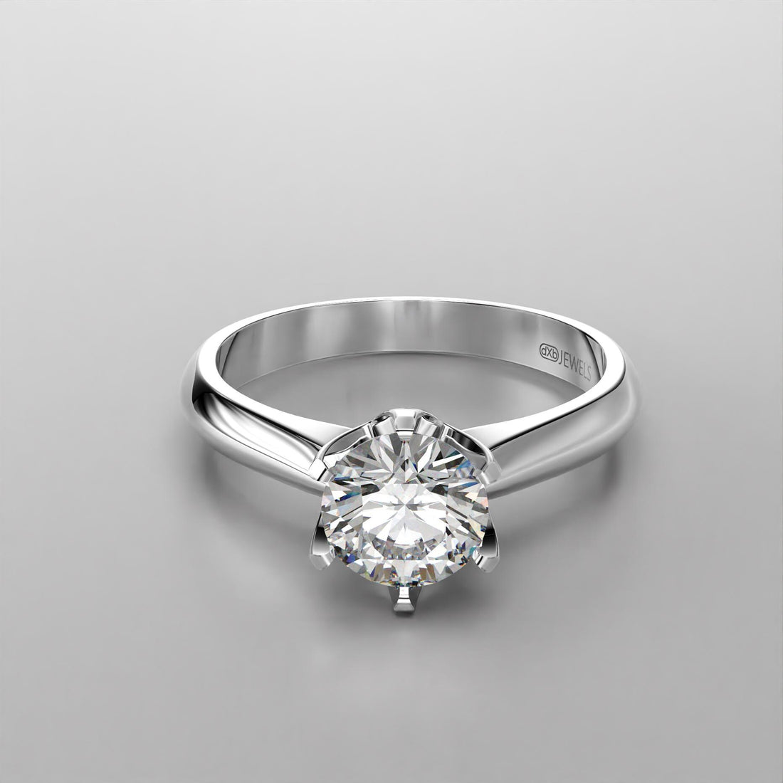classic solitaire engagement ring with a brilliant stone, photo 2