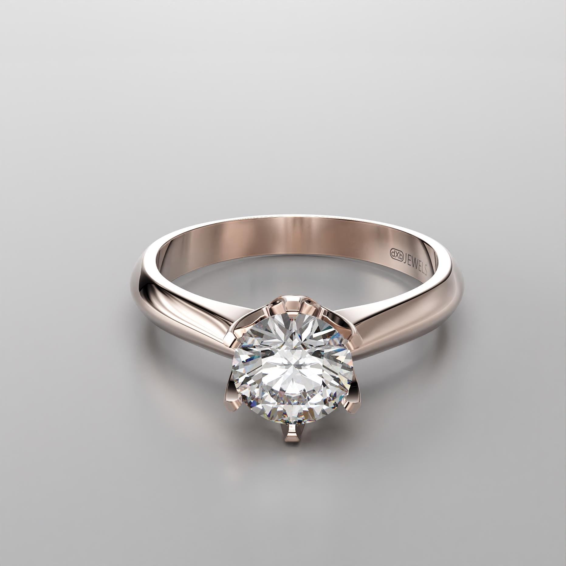 classic solitaire engagement ring with a brilliant stone, photo 4