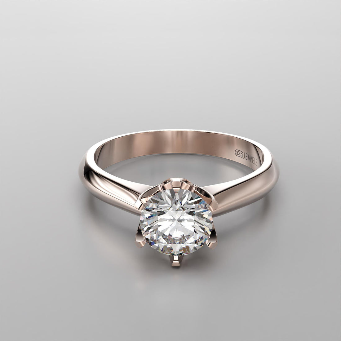 classic solitaire engagement ring with a brilliant stone, photo 4