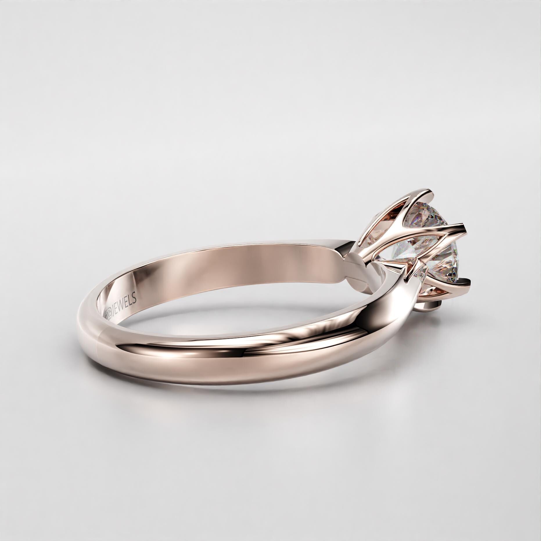 classic solitaire engagement ring with a brilliant stone, photo 5