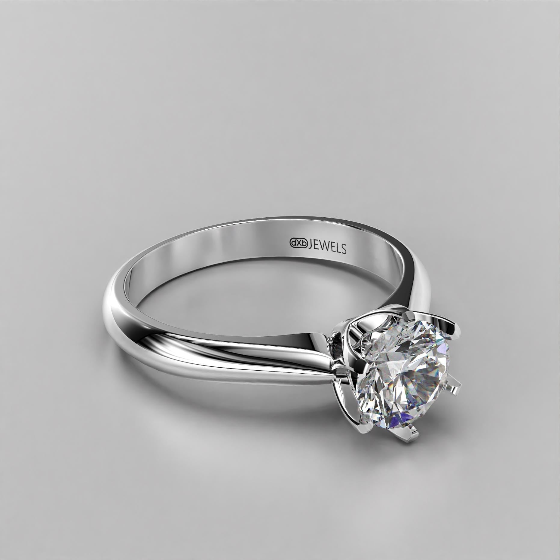classic solitaire engagement ring with a brilliant stone, photo 1