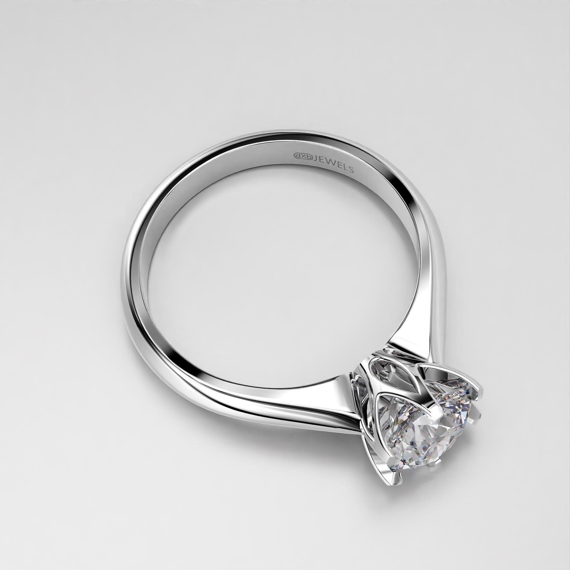 classic solitaire engagement ring with a brilliant stone, photo 6
