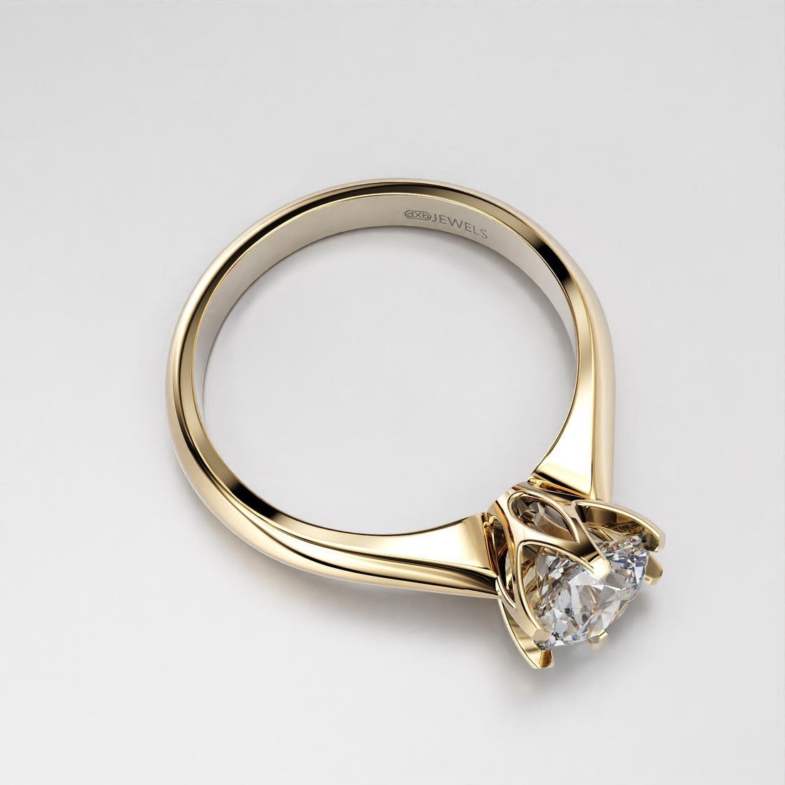 classic solitaire engagement ring with a brilliant stone, photo 8