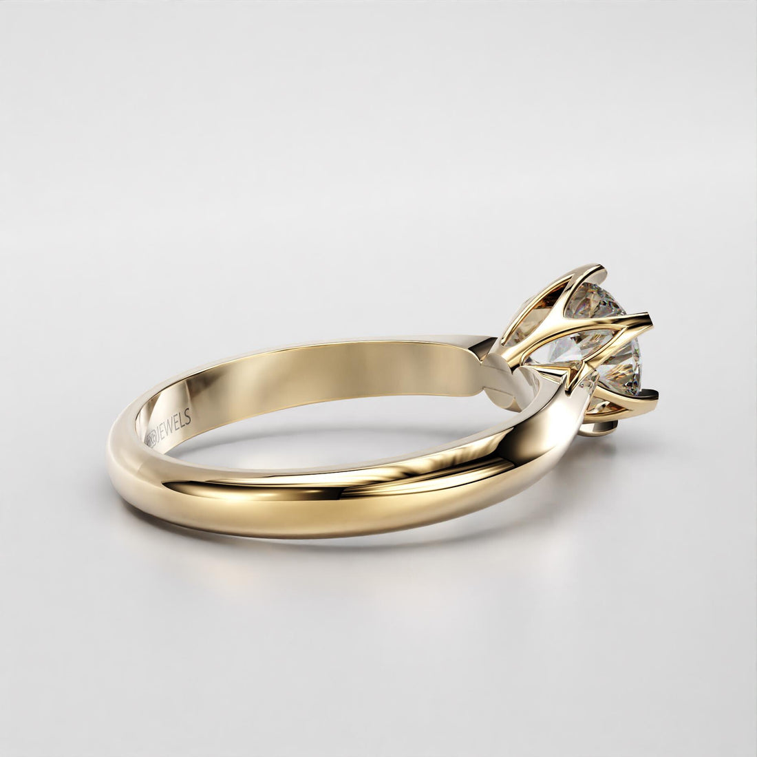 classic solitaire engagement ring with a brilliant stone, photo 9