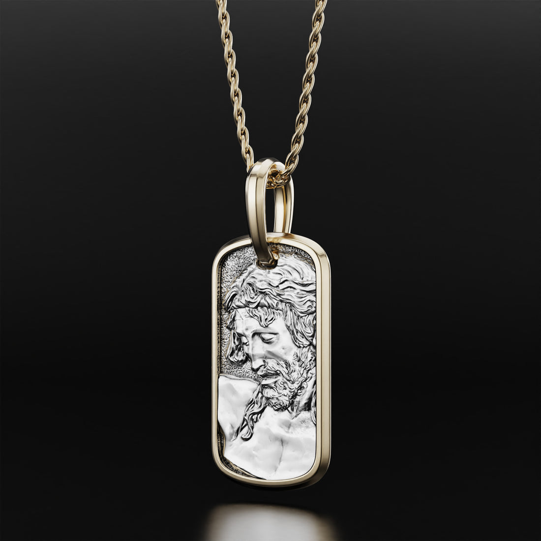 Exquisite Jesus Necklace - Available in 14k Yellow Gold, 14k White Gold, Platinum, and Silver