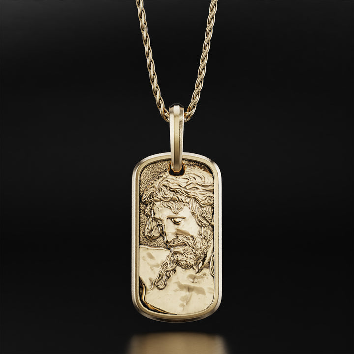 Exquisite Jesus Necklace - Available in 14k Yellow Gold, 14k White Gold, Platinum, and Silver