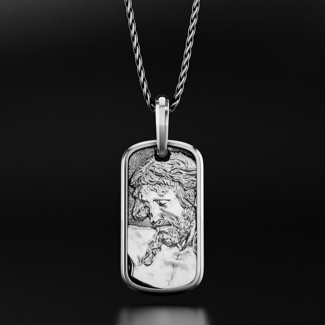 Exquisite Jesus Necklace - Available in 14k Yellow Gold, 14k White Gold, Platinum, and Silver