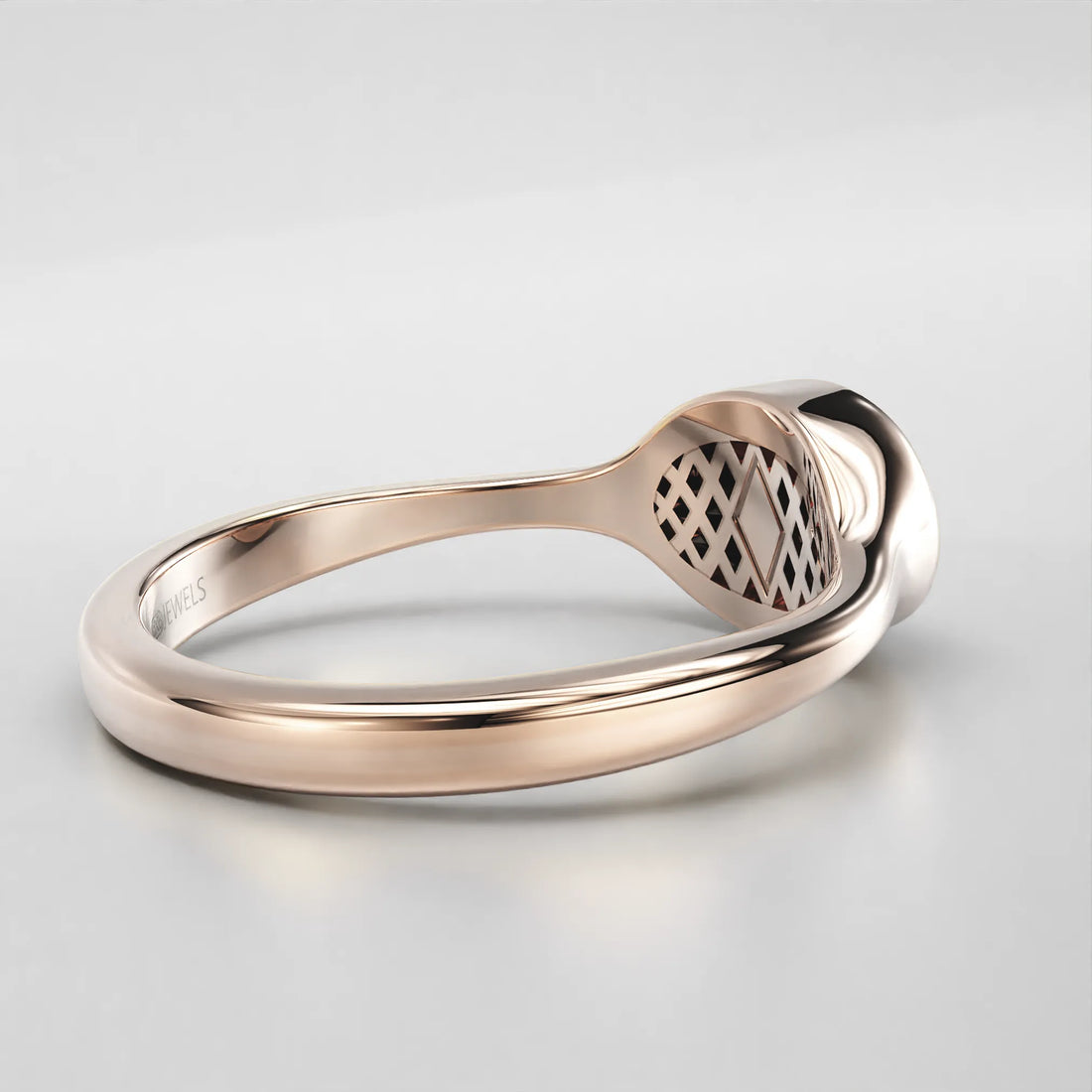 Minimalist Signet Ring with Oval Black Onyx Stone in 14k Gold (Rose)