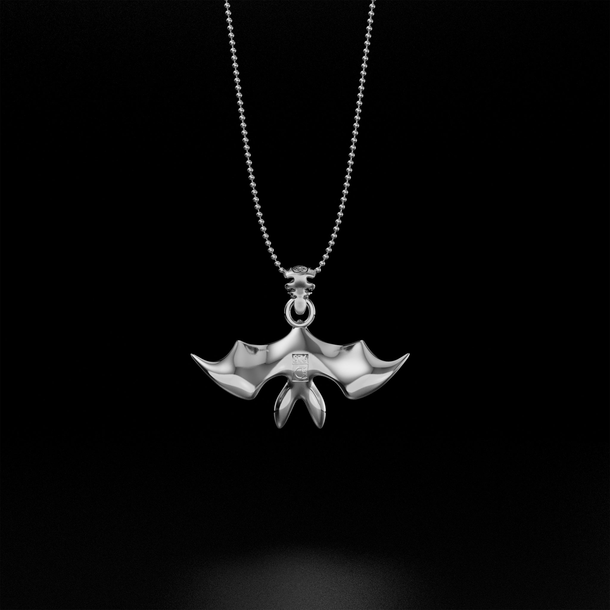 Minimalistic Bat Necklace, Available in Gold, Silver, and Platinum - Elegant and Unique Bat Jewelry