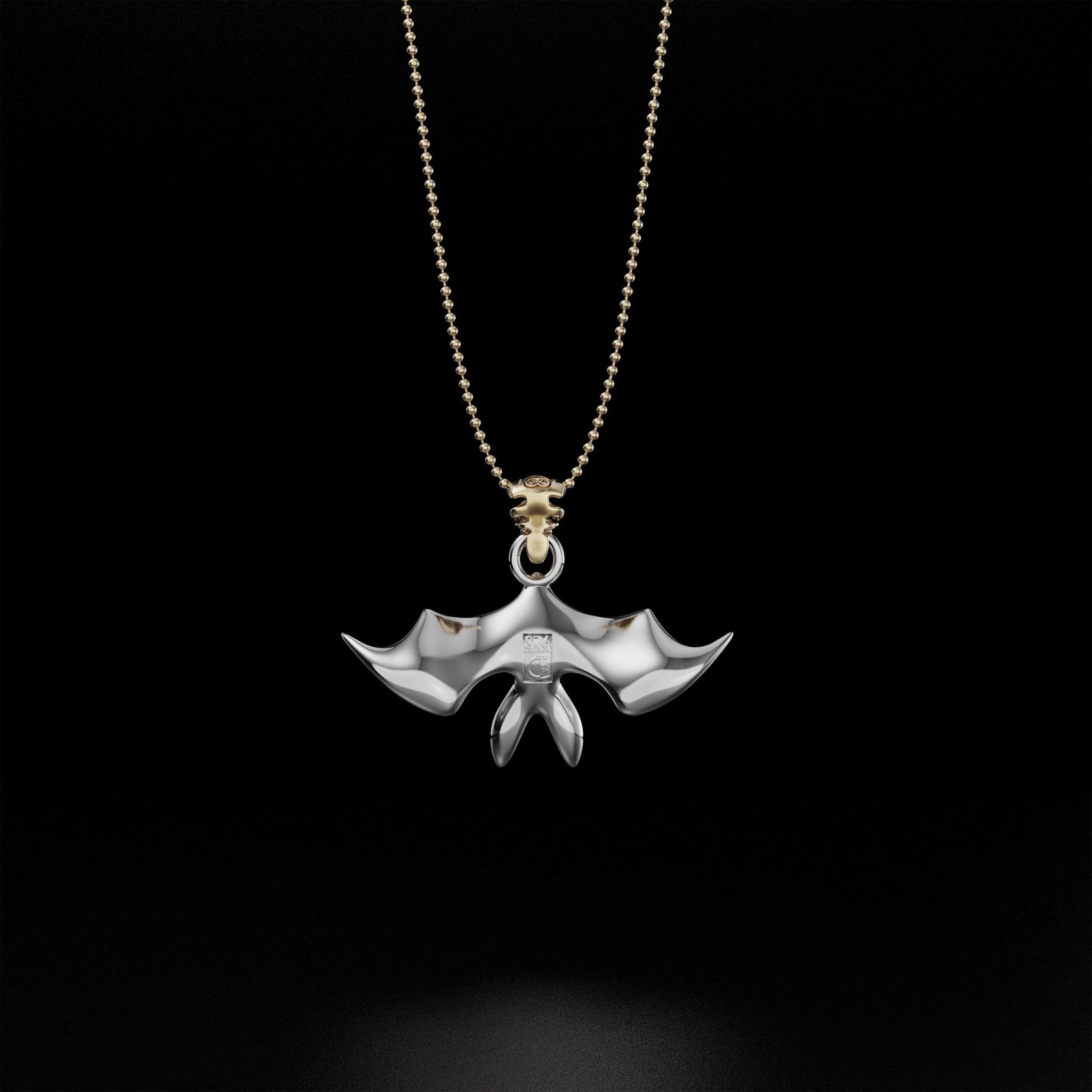 Minimalistic Bat Necklace, Available in Gold, Silver, and Platinum - Elegant and Unique Bat Jewelry